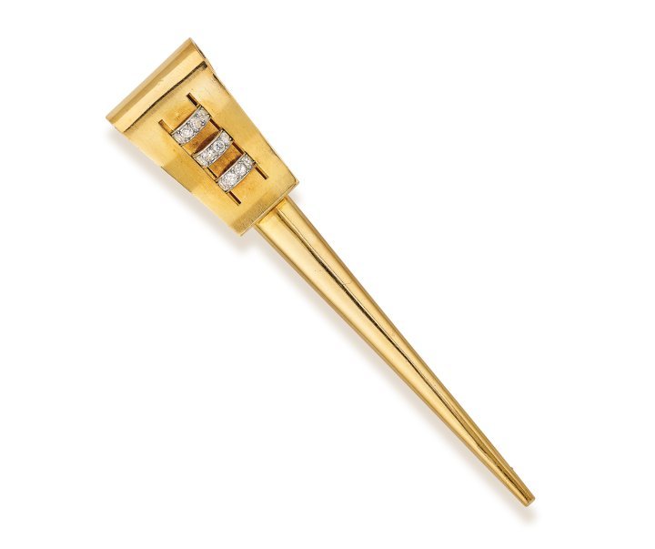 Hat brooch, 1934, yellow gold, diamonds, Van Cleef & Arpels Collection