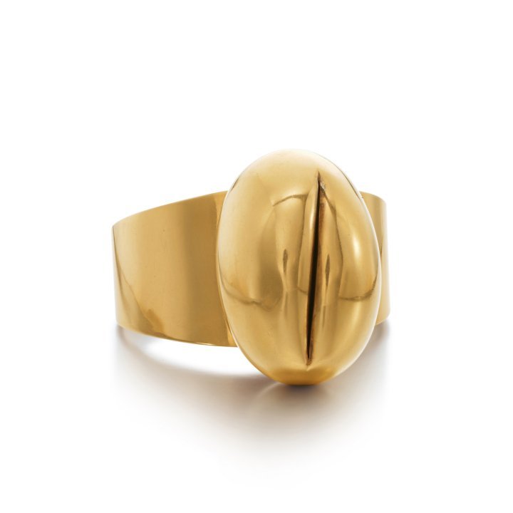 Lucio Fontana rare gold bangle “Concetto Spaziale Taglio”, circa 1967-1968