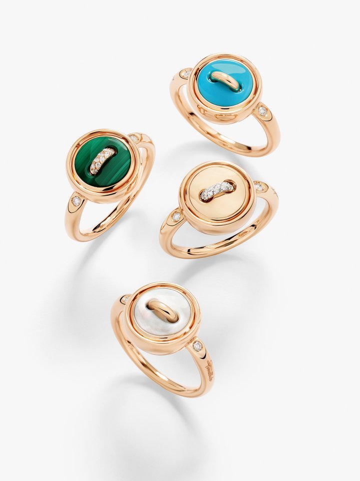 Pom Pom Dot reversible rings, Pomellato