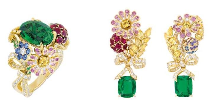 Dior “Précieuses” Champêtre ring and earrings