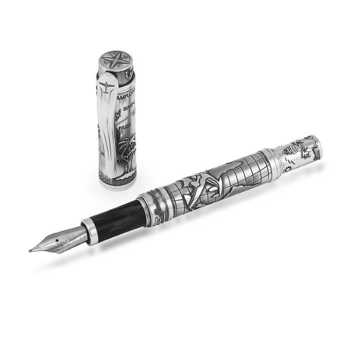 Ernest Hemingway, the Traveller's Fountain Pen - Sterling Silver 