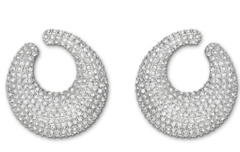 Stone pierced earrings