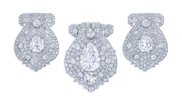 Art Deco diamond brooches by Cartier