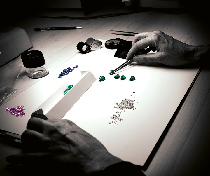 Selecting emeralds for a future suite of jewellery