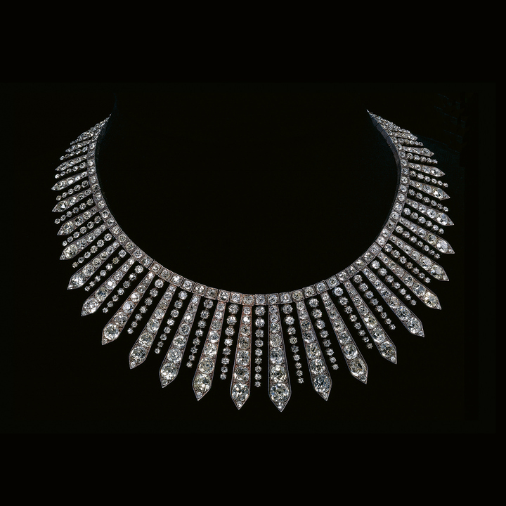 Faerber-Collection – Antique diamond kokochnik necklace and tiara, english, circa 1890. Photo: ©Katharina Faerber Thomas Faerber S.A